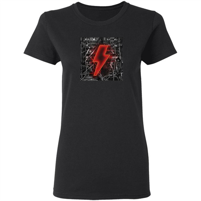 Acdc Merch Bolt N Wires Black T Shirt Acdc Merch Bolt N Wires Black T Shirt