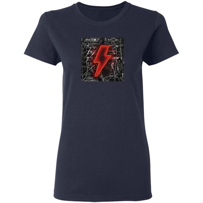 Acdc Merch Bolt N Wires Black T Shirt Acdc Merch Bolt N Wires Black T Shirt