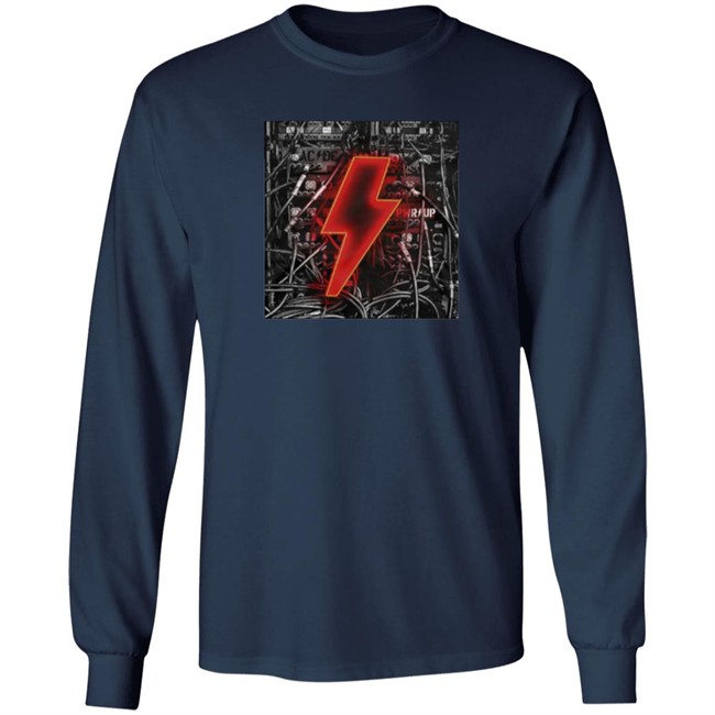 Acdc Merch Bolt N Wires Black T Shirt Acdc Merch Bolt N Wires Black T Shirt