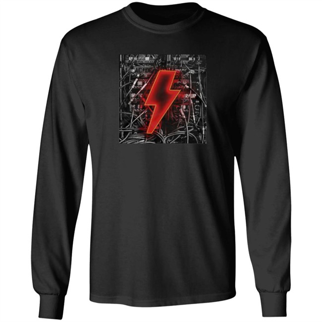 Acdc Merch Bolt N Wires Black Hoodie Acdc Merch Bolt N Wires Black Hoodie