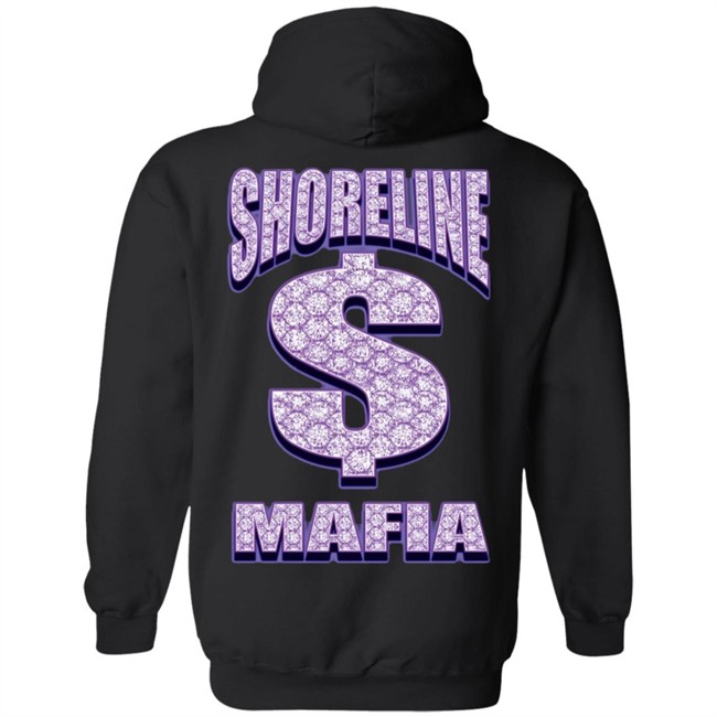 The Offical Ohgeesy Merch Shoreline Mafia Merch Bussdown Mafia Hoody Black Aqua Geezy World
