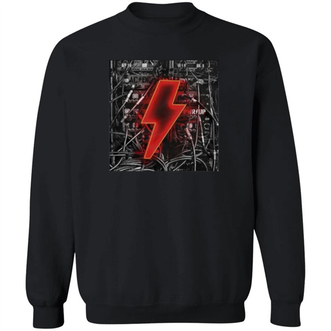 Acdc Merch Bolt N Wires Black Hoodie Acdc Merch Bolt N Wires Black Hoodie