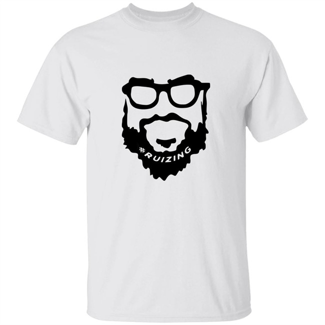 Ruizing shirt Guy’s Grocery Games honored Carl Ruiz with an early April Fools’ episode