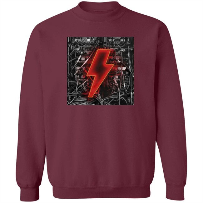Acdc Merch Bolt N Wires Black Hoodie Acdc Merch Bolt N Wires Black Hoodie