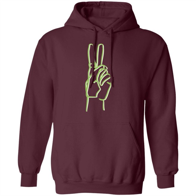 Riley Hubatka Merch Neon Peace Hoodie Riley Hubatka Merch Neon Peace Hoodie