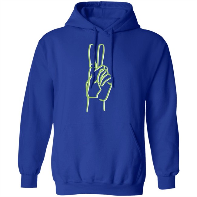 Riley Hubatka Merch Neon Peace Hoodie Riley Hubatka Merch Neon Peace Hoodie