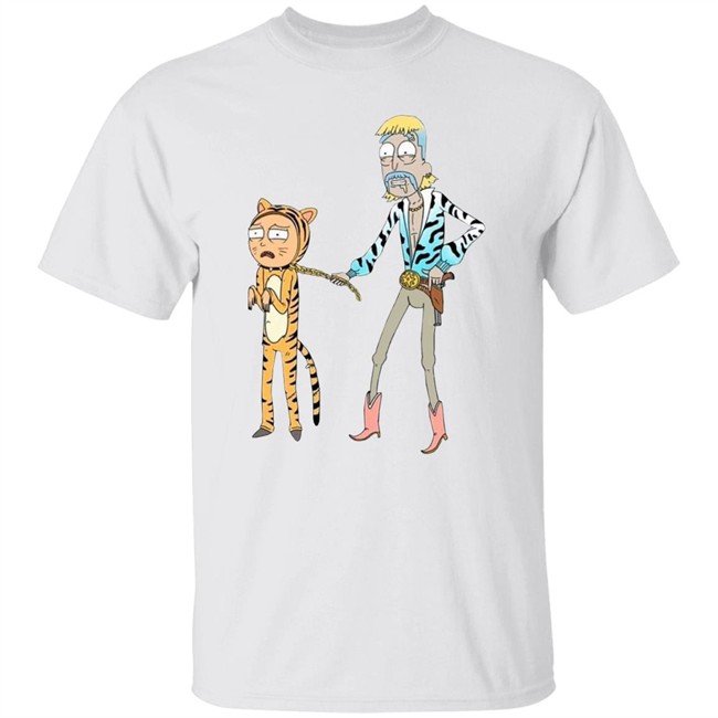 Rick and morty tiger king shirt funny shirt graphic tees clothing plus size
