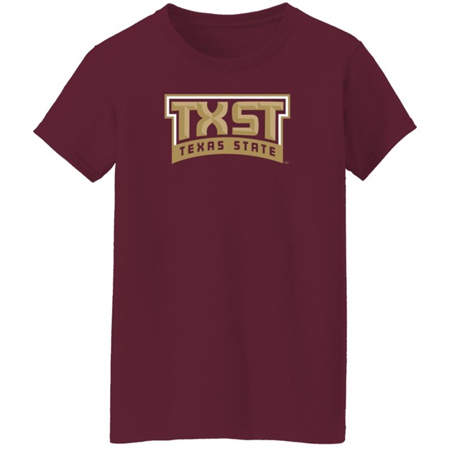 Texas State University Short Sleeve T Shirt TXST Texas State Tee Texas State University Short Sleeve T Shirt TXST Texas State Tee