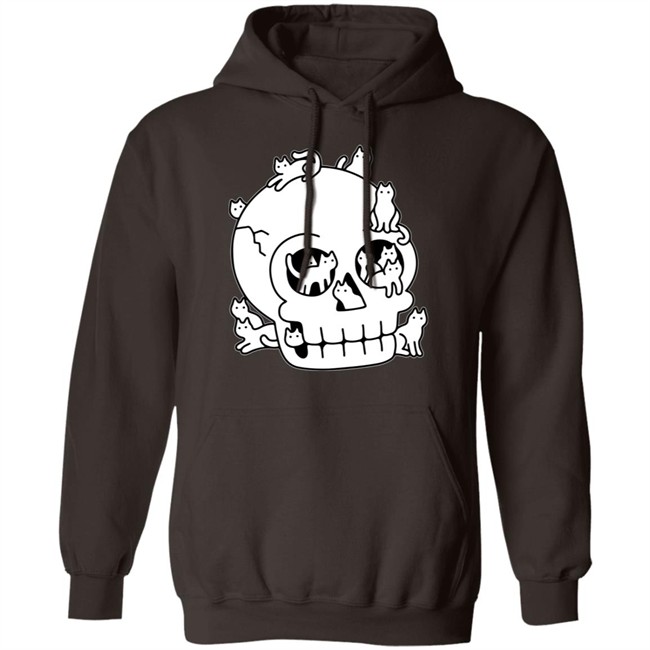 Lladnek Skull Is Full Of Cats Wash Doodle Shirt Lladnek Skull Is Full Of Cats Wash Doodle Shirt