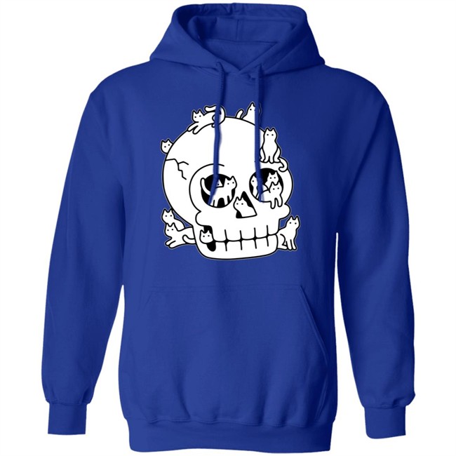 Lladnek Skull Is Full Of Cats Wash Doodle Shirt Lladnek Skull Is Full Of Cats Wash Doodle Shirt