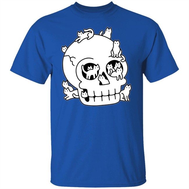 Lladnek Skull Is Full Of Cats Wash Doodle Shirt Lladnek Skull Is Full Of Cats Wash Doodle Shirt