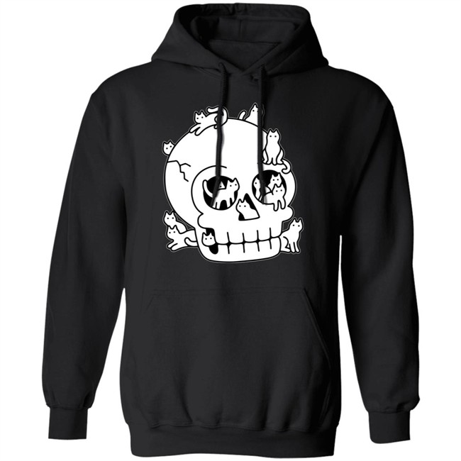 Lladnek Skull Is Full Of Cats Wash Doodle Shirt Lladnek Skull Is Full Of Cats Wash Doodle Shirt