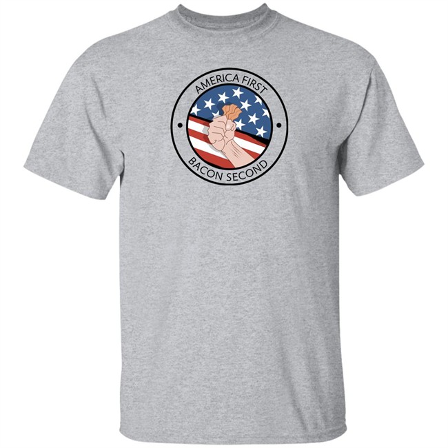 Pop Grape Merch Patriotic USA America First Bacon second Unisex Jersey T Shirt Pop Grape Merch Patriotic USA America First Bacon second Unisex Jersey T Shirt
