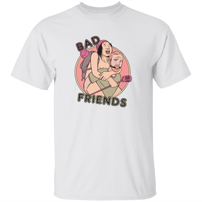 Bad Friends Andrew Santino Piggy Back Tee Shirt Bad Friends Andrew Santino Piggy Back Tee Shirt