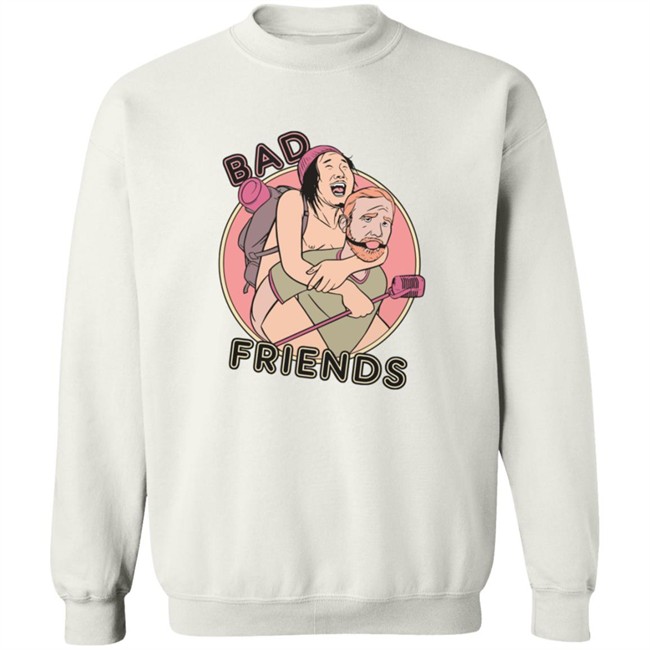 Bad Friends Andrew Santino Piggy Back Tee Shirt Bad Friends Andrew Santino Piggy Back Tee Shirt