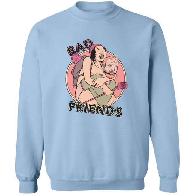 Bad Friends Andrew Santino Piggy Back Tee Shirt Bad Friends Andrew Santino Piggy Back Tee Shirt