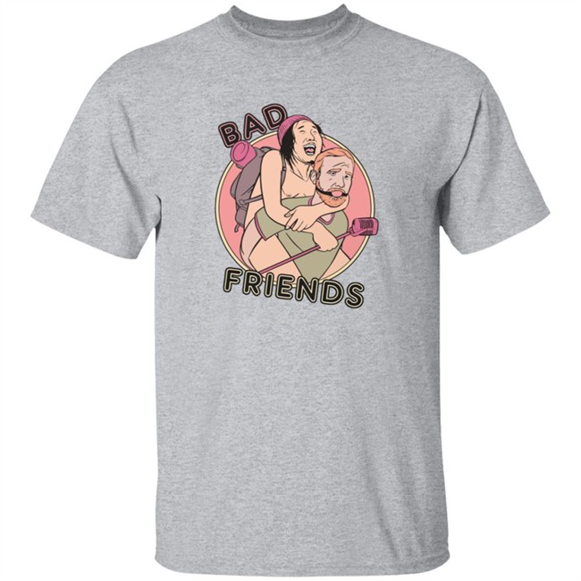 Bad Friends Andrew Santino Piggy Back Tee Shirt Bad Friends Andrew Santino Piggy Back Tee Shirt