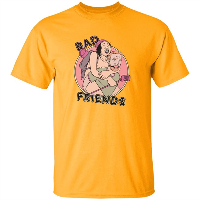 Bad Friends Andrew Santino Piggy Back Tee Shirt Bad Friends Andrew Santino Piggy Back Tee Shirt