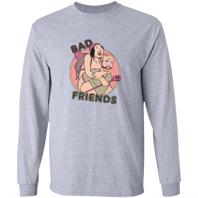 Bad Friends Andrew Santino Piggy Back Tee Shirt Bad Friends Andrew Santino Piggy Back Tee Shirt