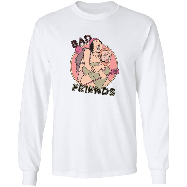 Bad Friends Andrew Santino Piggy Back Tee Shirt Bad Friends Andrew Santino Piggy Back Tee Shirt