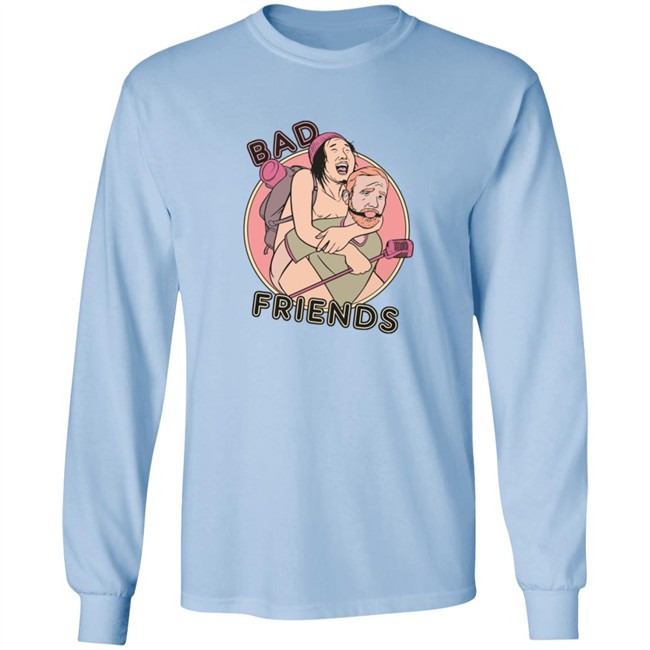 Bad Friends Andrew Santino Piggy Back Tee Shirt Bad Friends Andrew Santino Piggy Back Tee Shirt