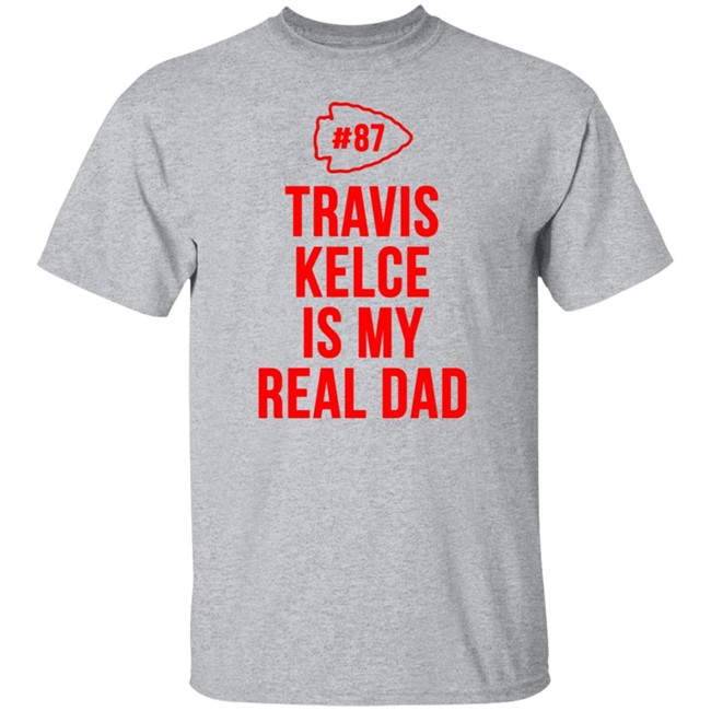 Travis Kelce Is My Real Dad Bodysuit Baby Shirt Travis Kelce Is My Real Dad Bodysuit Baby Shirt