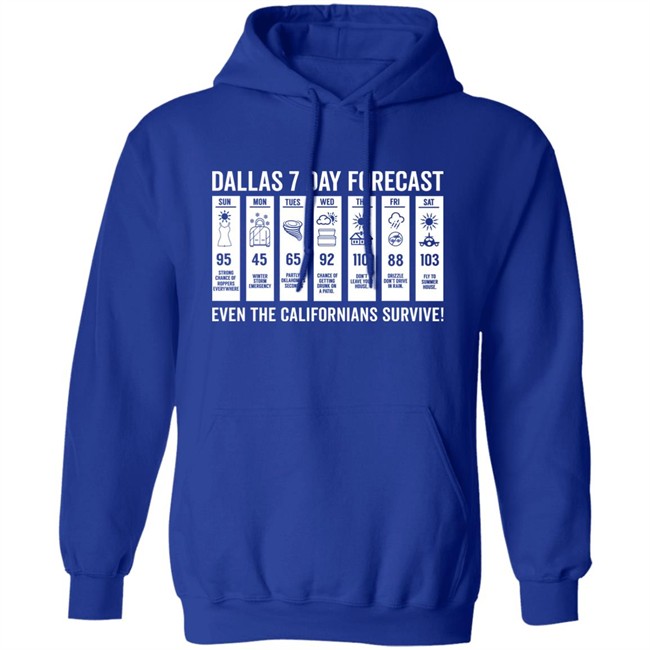 Dallas 7 Day Forecast Even The Californians Survive Shirt Bullzerk Merch Dallas 7 Day Forecast Even The Californians Survive Shirt Bullzerk Merch