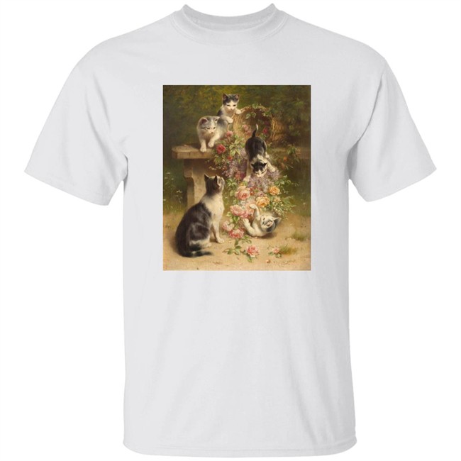 Cats And Flowers By Carl Reichert Shirt