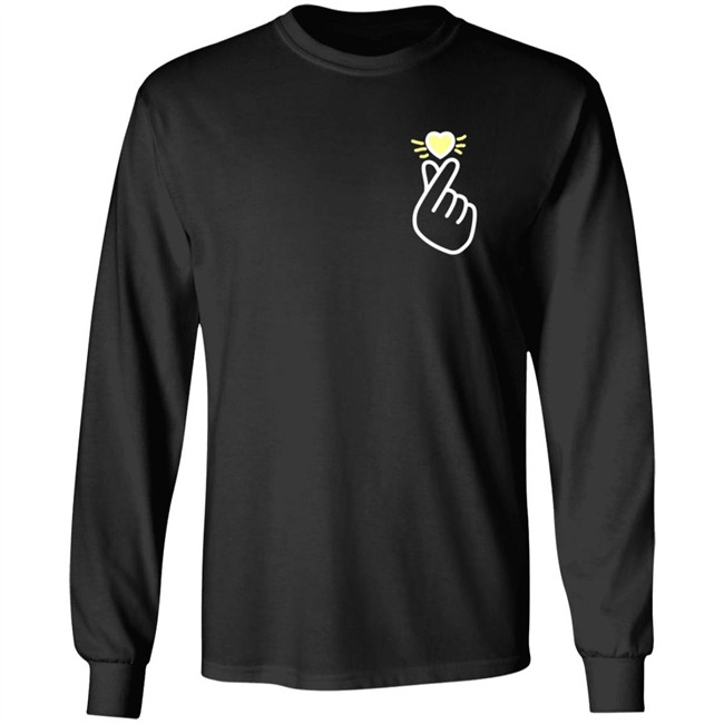 Second City Prints Girbeagly Finger Heart Hoodie Logo Long Sleeve Tee Shirt