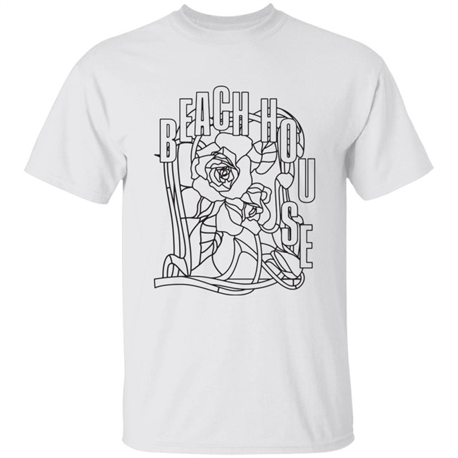 Beach House Merch Rose Stained Glass Shirt