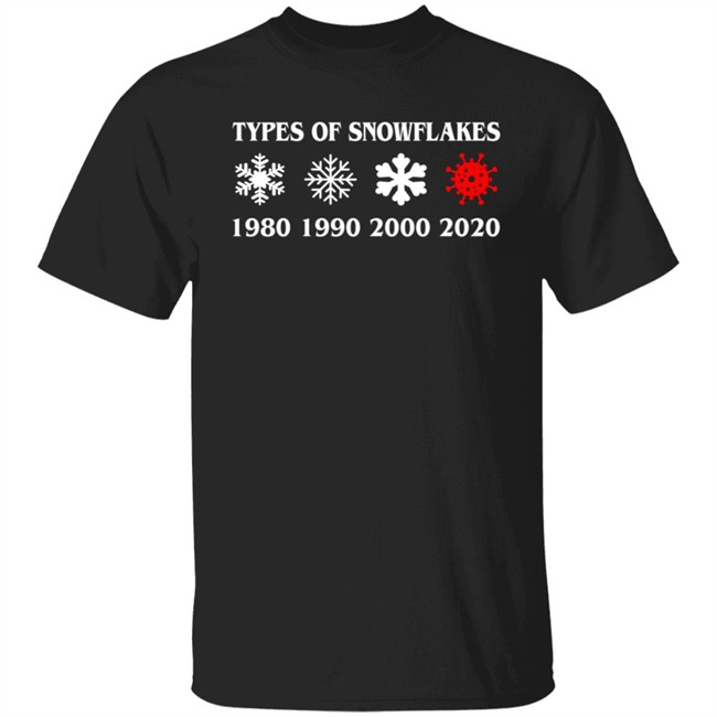 Inspire Uplif Types Of Snowflakes 1980 1990 2000 2020 Inspireuplif Tee Shirt