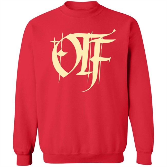 Otf Gear Store Merch Otf Script Crewneck Sweatshirt Red