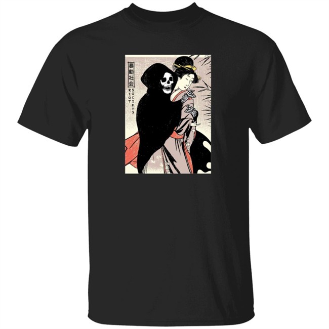 Riot Society Store Merch Geisha Dance With Death Mens Tee Shirt