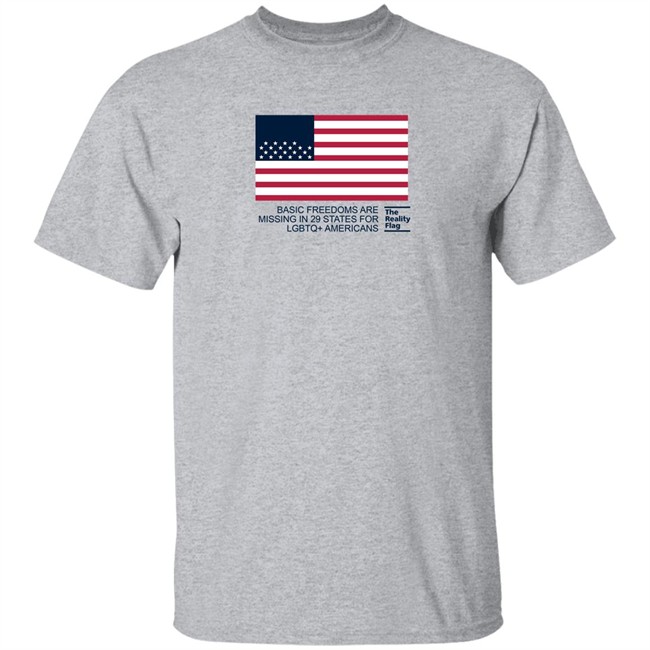 Basic Freedoms Are Missing In 29 States For LGBTQ+ Americans Shirt The Reality Flag T-Shirt