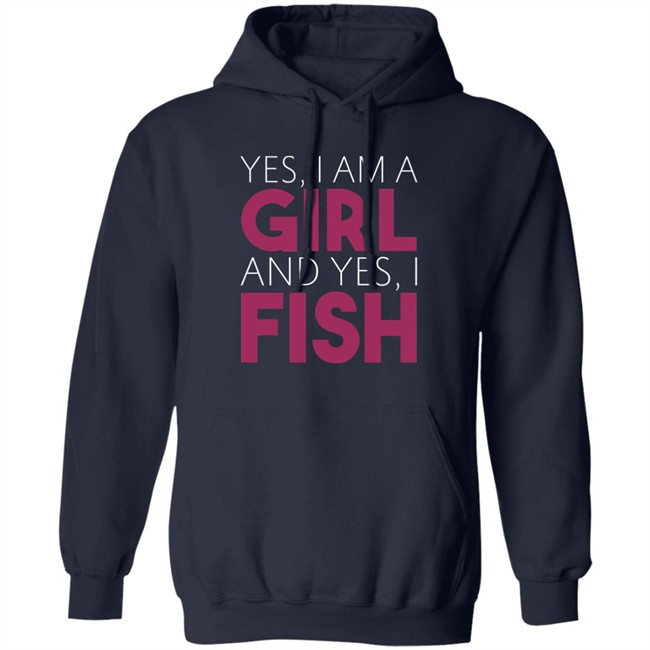 MatttGFX Yes I Am A Girl And Yes I Fish Shirt MatttGFX Yes I Am A Girl And Yes I Fish Shirt