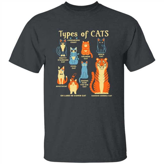 Snorg Tees Shop Types Of Cats Shirt