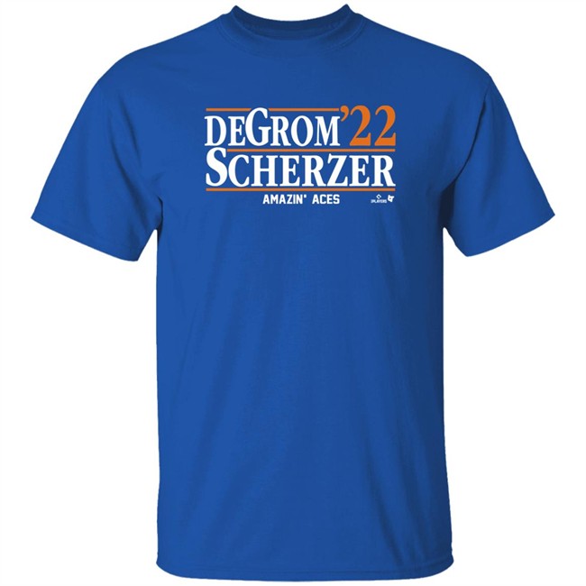 Degrom Scherzer '22 Amazin' Aces Shirt Breaking T