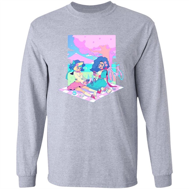 Game Grumps Store Merch Game Gyaru Sakura Picnic Tee Shirt Gamegrumps