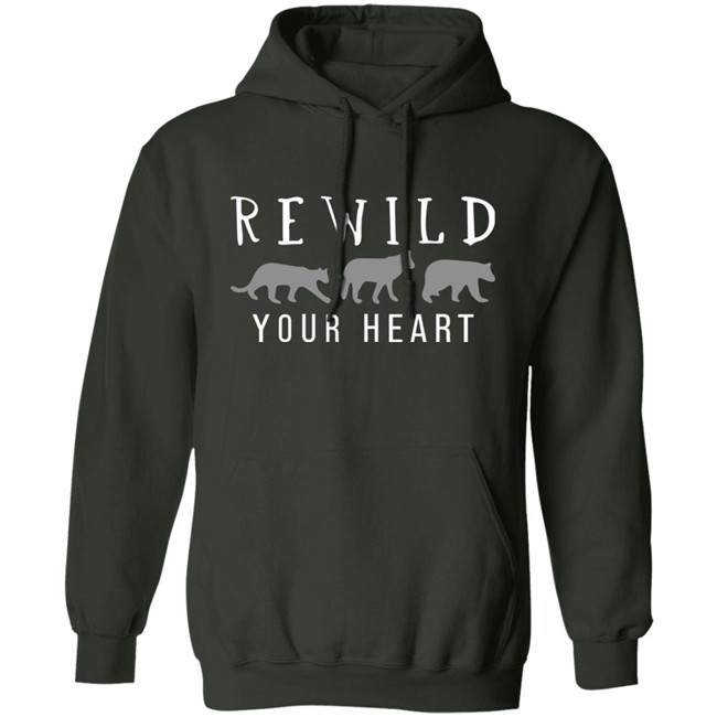 Wolf Conservation Center Store Nywolf Shop Rewild Your Heart Hooded Sweatshirt Katie Hinde