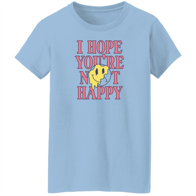 Ashe Merch Hope You're Not Happy Long Sleeve T Shirt Light Blue Ashemusic Ashe Merch Hope You're Not Happy Long Sleeve T Shirt Light Blue Ashemusic