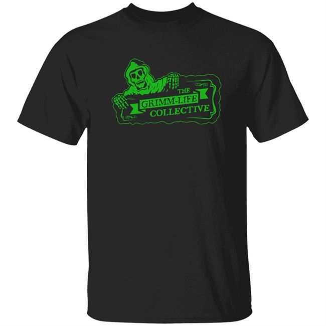 Grimm Life Collective Monster Green Grimm Life Ghoul Logo T Shirt