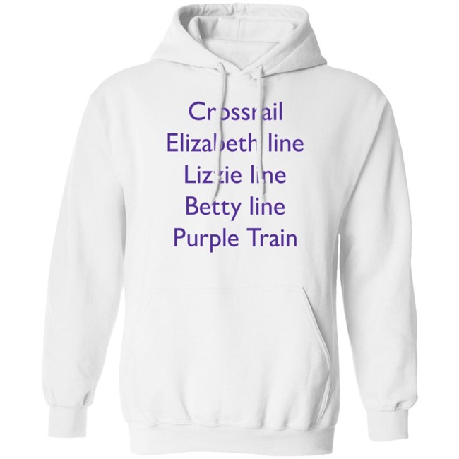 MoreTVicar Shop Crossrail Elizabeth Line Lizzie Line Betty Line Purple Train Shirt MoreTVicar Shop Crossrail Elizabeth Line Lizzie Line Betty Line Purple Train Shirt