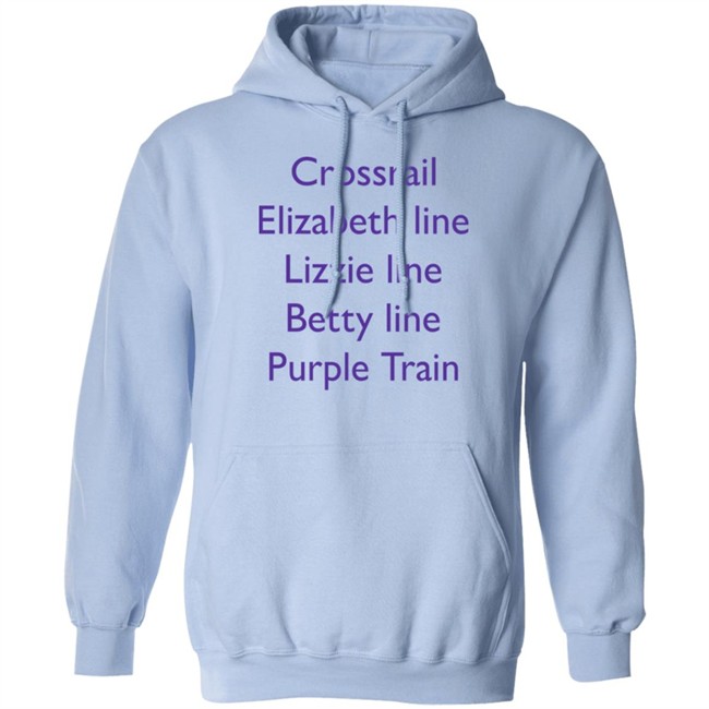 MoreTVicar Shop Crossrail Elizabeth Line Lizzie Line Betty Line Purple Train Shirt MoreTVicar Shop Crossrail Elizabeth Line Lizzie Line Betty Line Purple Train Shirt