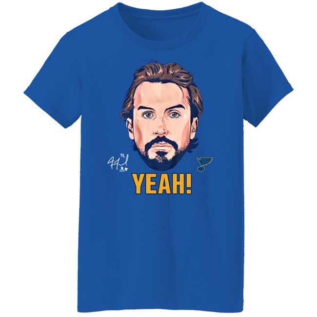St. Louis Blues Stl Authentics Merch Justin Faulk Yeah Shirt Justin Faulk Yeah Shirt Stl Authentics Merch St. Louis Blues