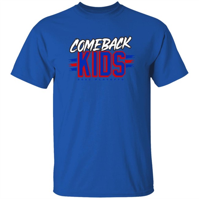 We Bleed Blue NYC Merch Store Comeback Kids 2022 Playoffs Shirt