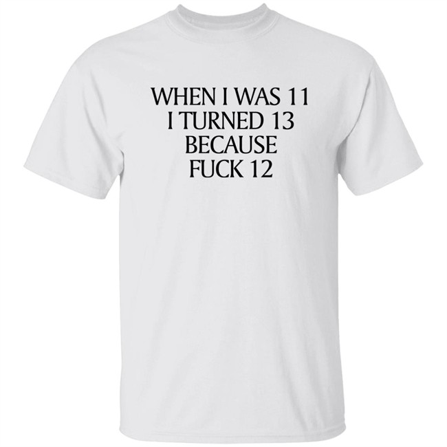 Shirts That Go Hard Merch When I Was 11 I Turned 13 Because Fuck 12 Shirt