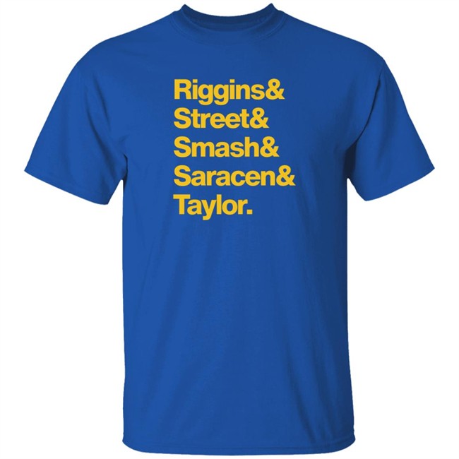 riggins street smash saracen taylor t shirt