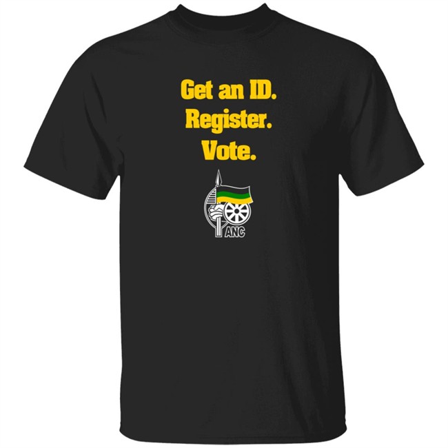anc get an id register vote t shirt