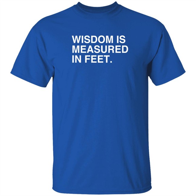 obvious shirts wisdom is measured in feet t shirt