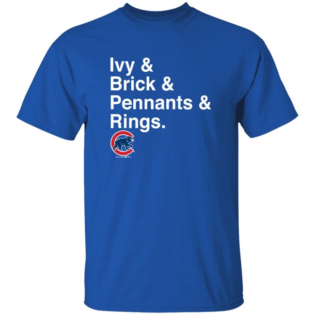 under armour chicago cubs ivy brick pennants rings t shirt